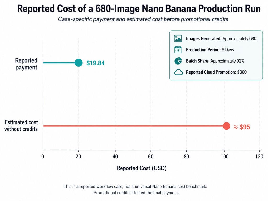 Reported Cost of a 680-Image Nano Banana Production Run