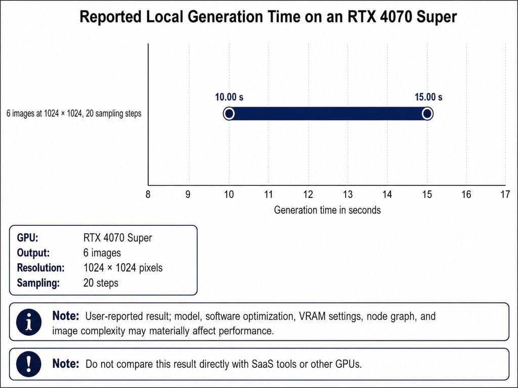 Reported Local Generation Time on an RTX 4070 Super.