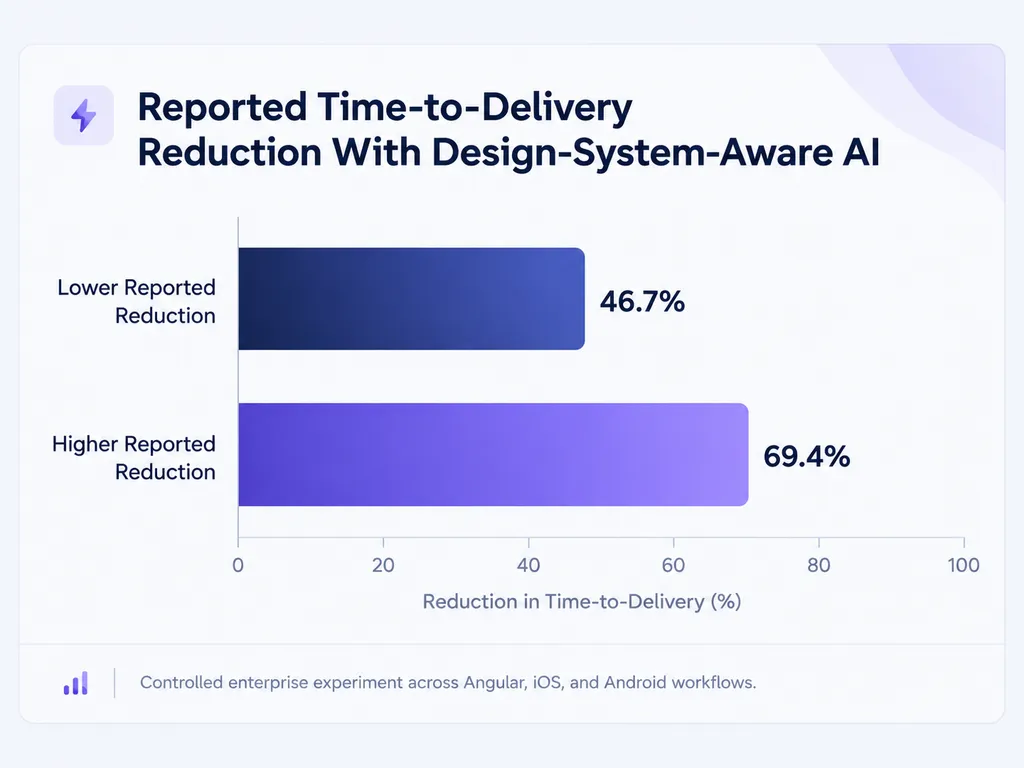 Reported Time-to-Delivery Reduction With Design-System-Aware AI