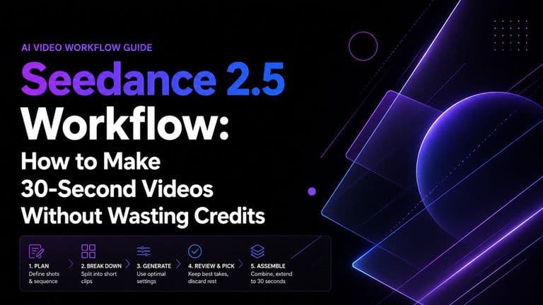 Seedance 2.5 Workflow: How to Make 30-Second Videos Without Wasting Credits