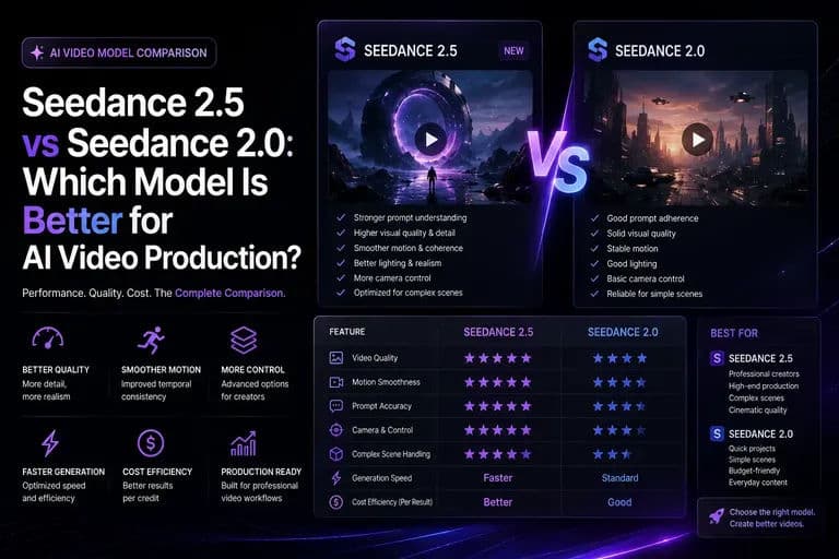 Seedance 2.5 vs Seedance 2.0: Which Model Is Better for AI Video Production?