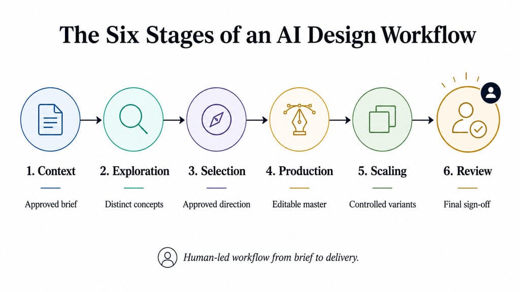The Six Stages of an AI Design Workflow