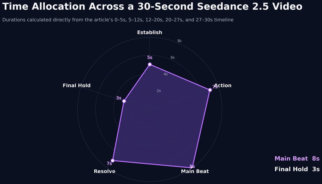 Time Allocation Across a 30-Second Seedance 2.5 Video