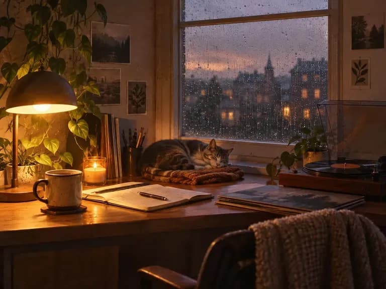 Lo-Fi Covers: soft grain and warm window light