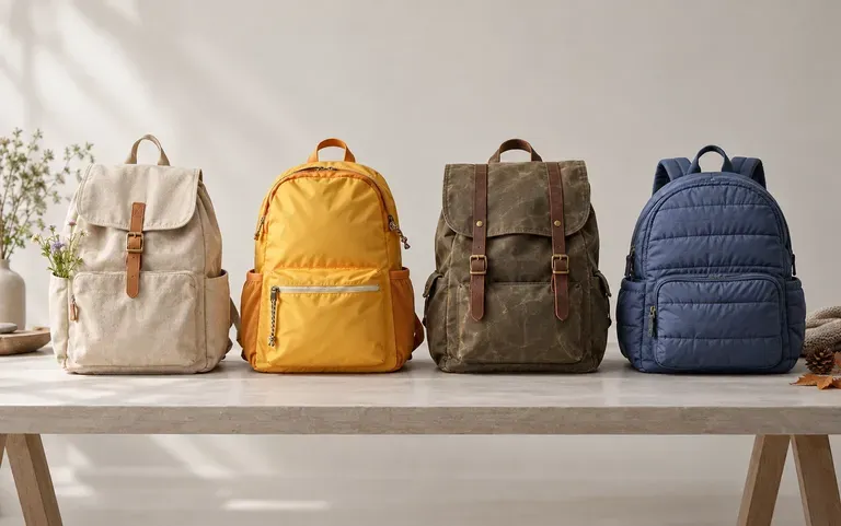 Seasonal backpack directions for an accessory brand