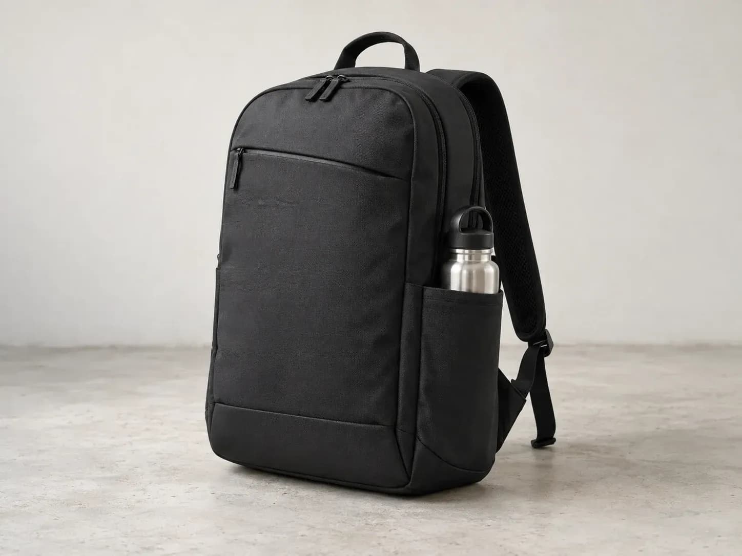 A commuter backpack rendered from a short written brief