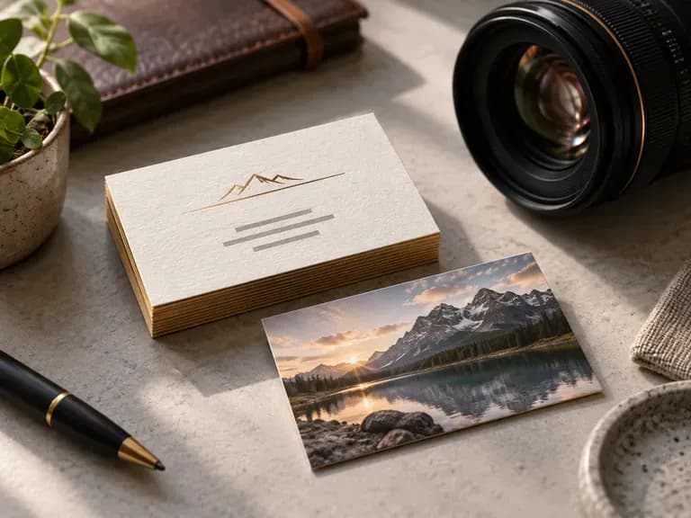 Photographer Cards: one strong image on the back