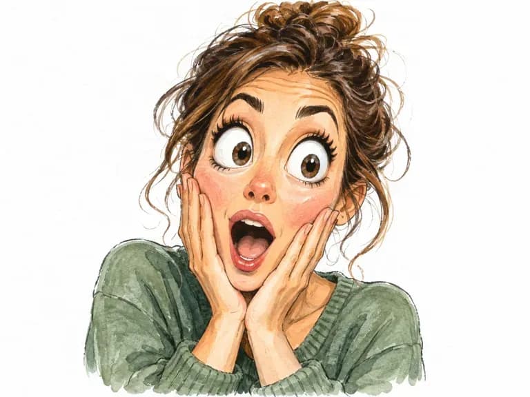 Wide-Eyed Looks: eyes blown up for comic surprise