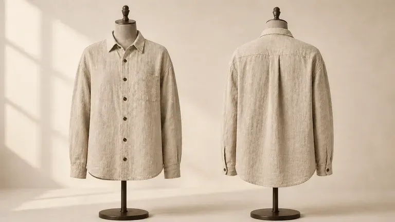 The same garment's front and back views paired at matching angle and lighting