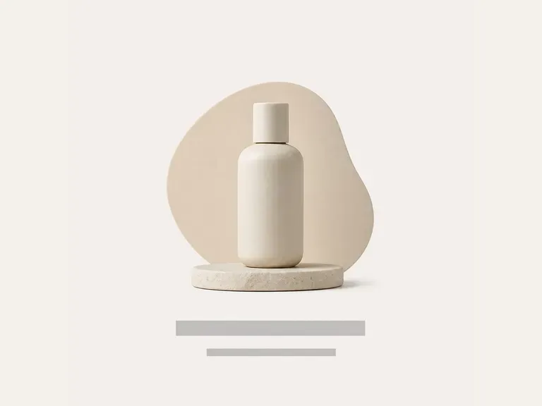 An illustrative product promotion with a calm low-contrast layout