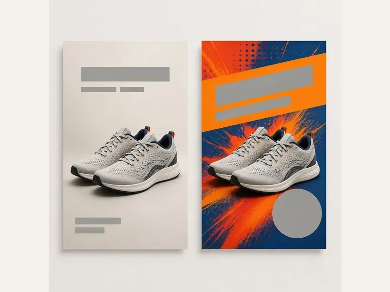 Illustrative launch and sale layouts for a product