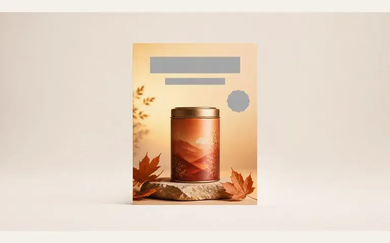 An illustrative autumn product promotion design