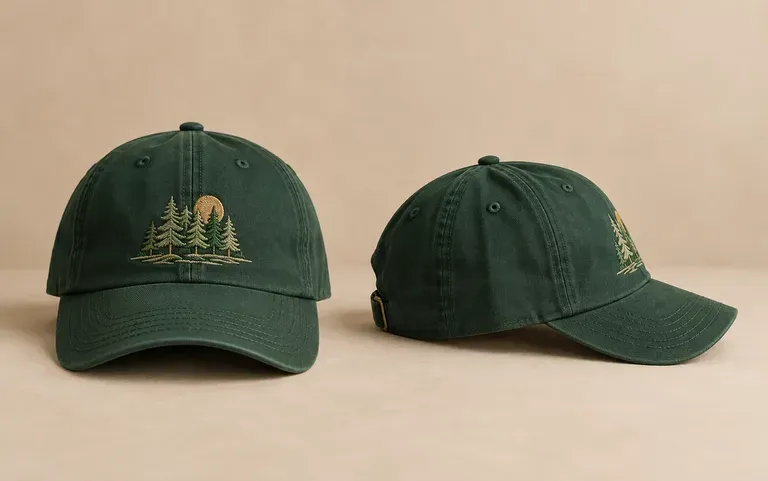One cap design shown from the front and the side