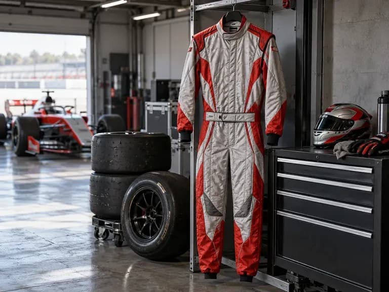 Racing Suits: sponsor-style panels on a motorsport suit