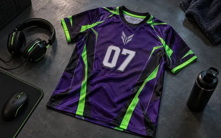 An esports jersey matching a team logo