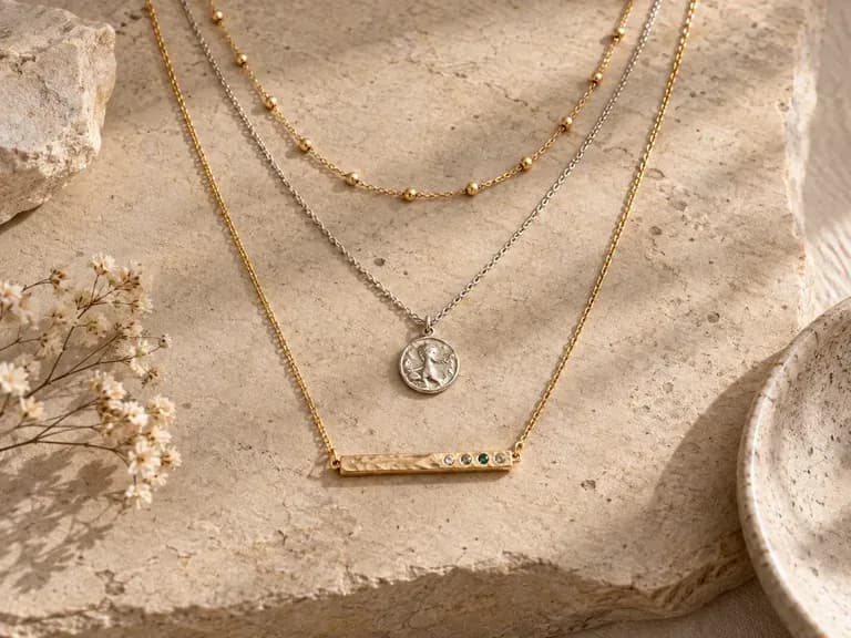 Layered Necklaces: fine chains worn at staggered lengths