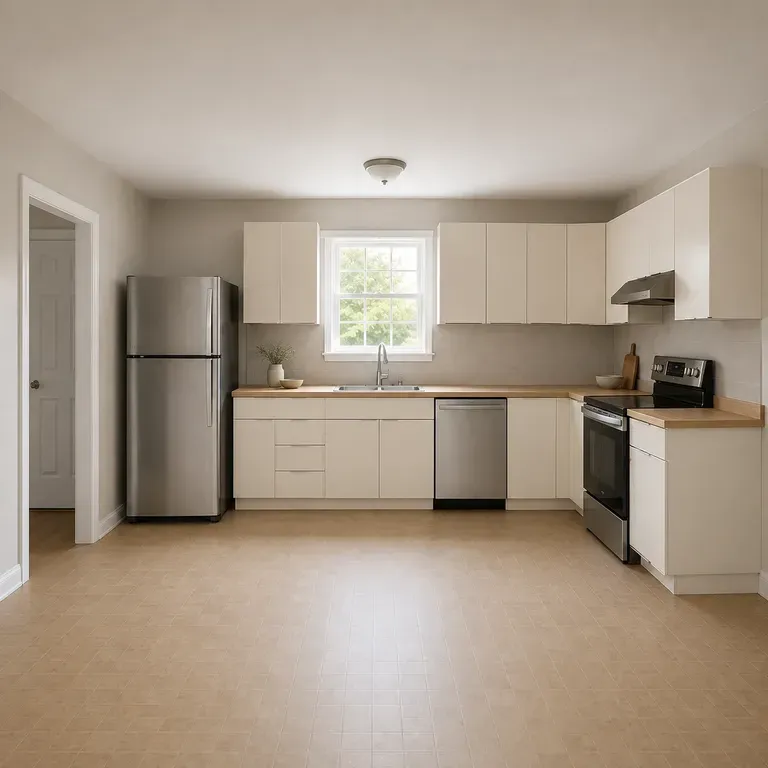 A close-up of a modern minimal kitchen after a redesign