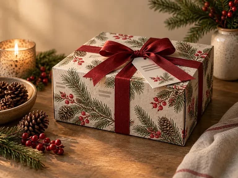 Gift Box Labels: seasonal art for holiday packaging