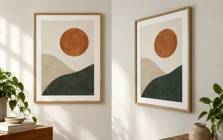 A flat poster given a tilted 3D look