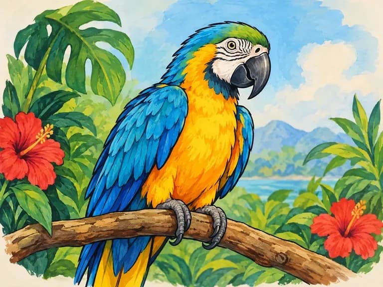 Cartoon Pets: bold outlines and bright colors