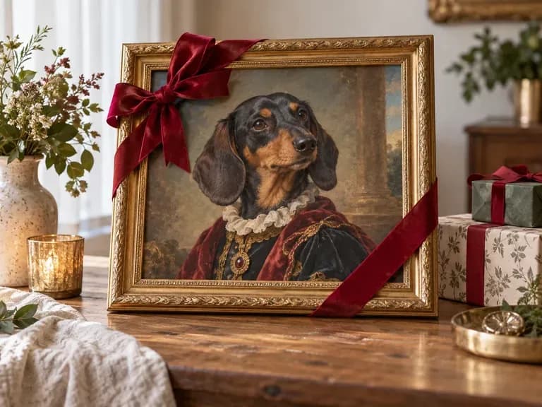 Gift Portraits: a framed surprise for a fellow pet owner