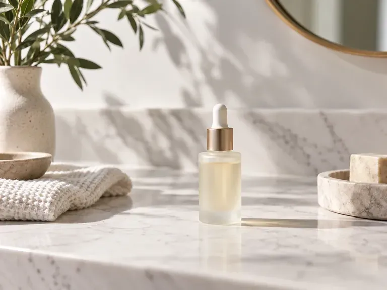 Marble Counters: a clean surface for beauty products