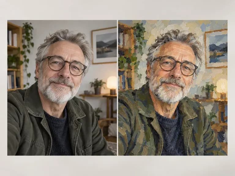 Oil Paint Filters: visible brushstrokes over your face