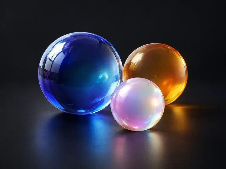 Glossy Orbs: shiny spheres with highlights