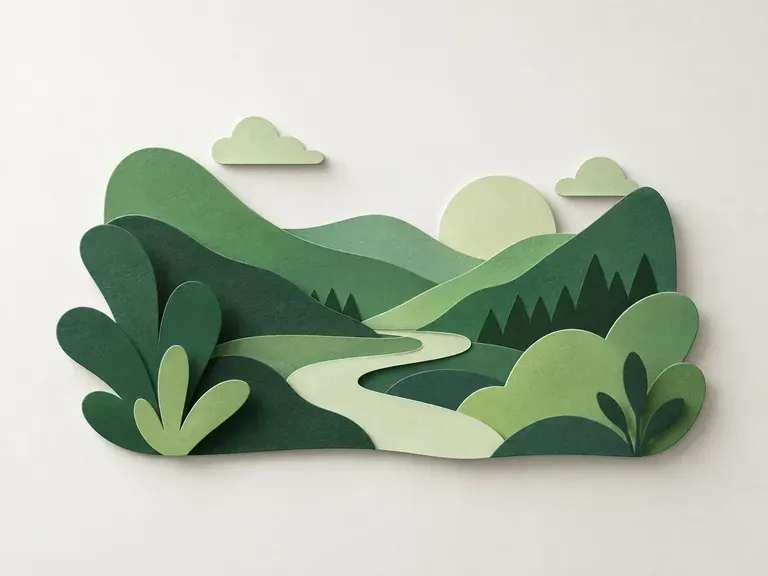 Paper Cut Shapes: layered forms with soft shadows