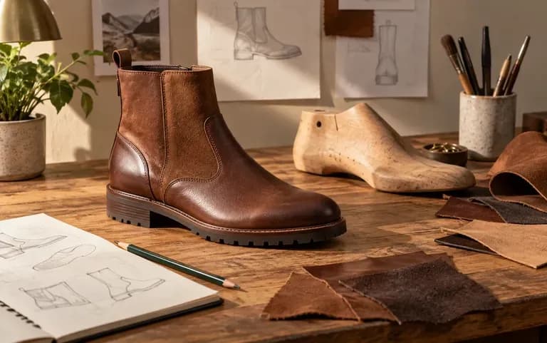 A student's boot concept for a portfolio