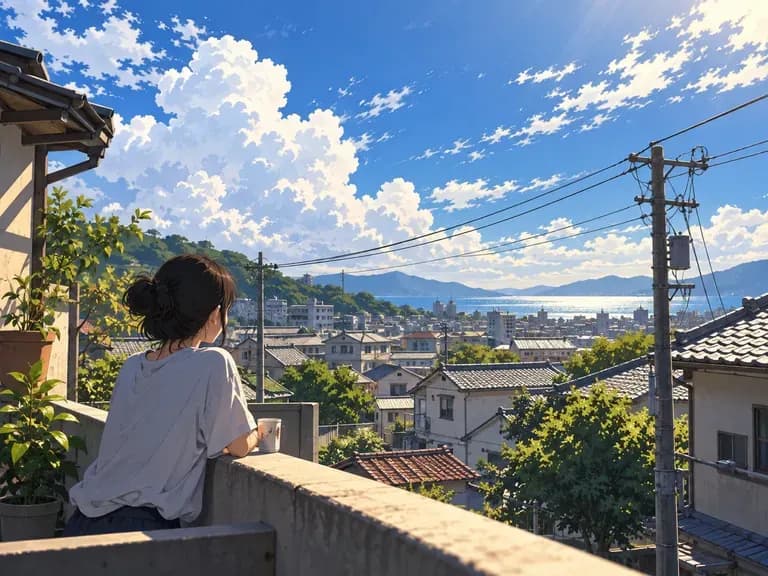 Anime Scenery: bright skies and clean lines