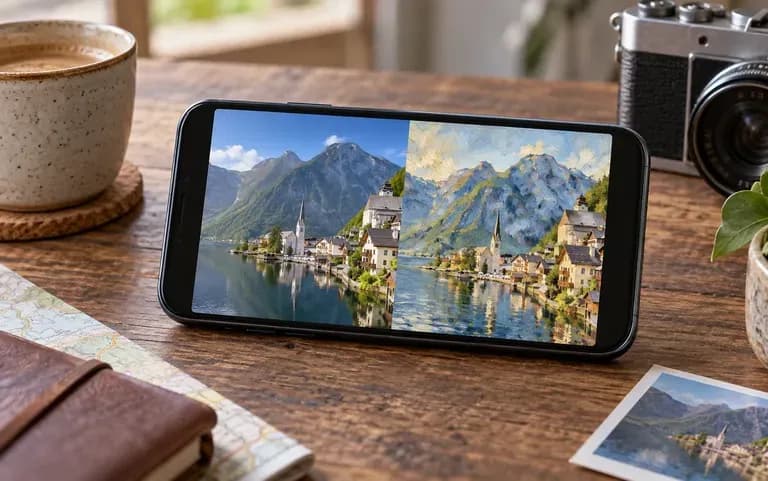 A travel photo posted as a painting