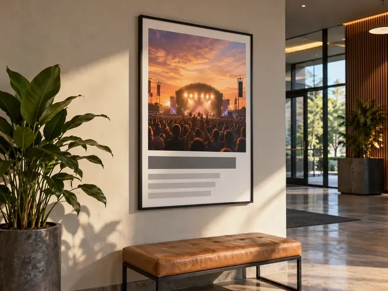 Event Posters: a bold image above the event details