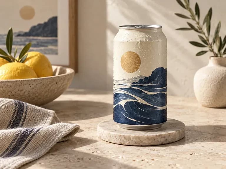 Chilled Serving Scenes: the packaging shown with requested condensation effects