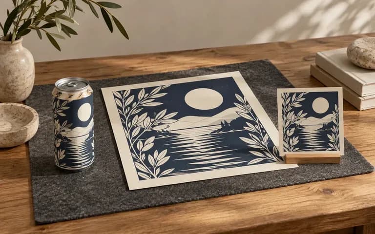 A client presentation focused on beer can artwork