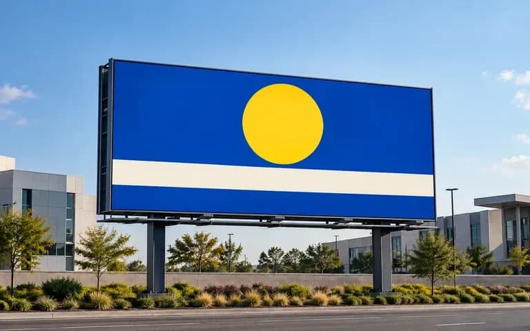 A brand campaign adapted to an outdoor billboard scene