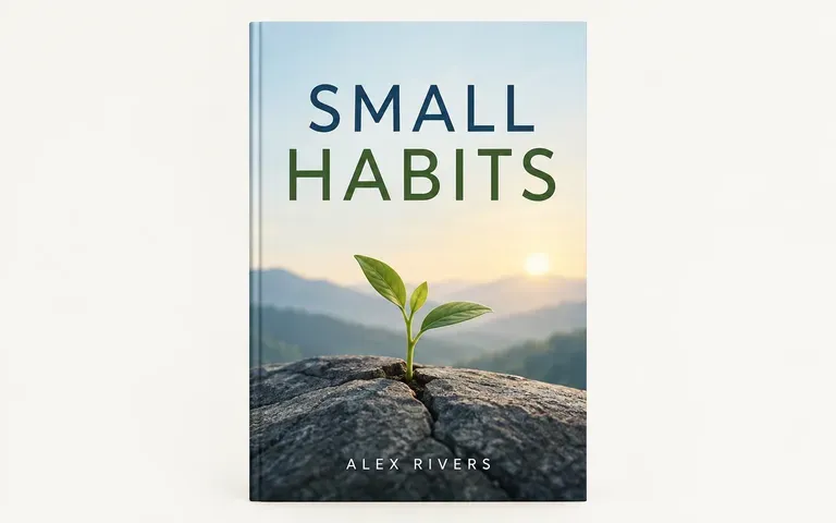 An original nonfiction front cover concept with exact title SMALL HABITS