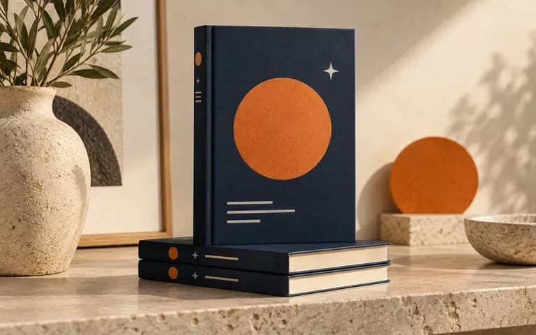 A finished book cover shown in a launch campaign scene