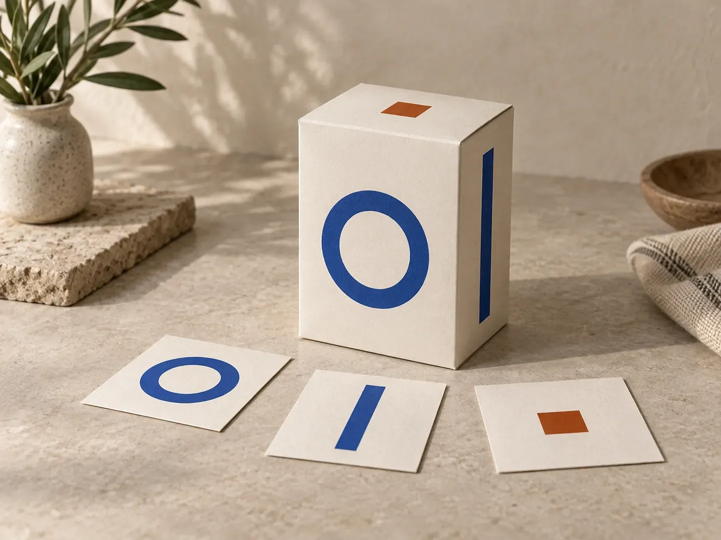 Separate panel designs shown across a box's front, side and top