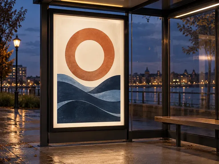 Evening Lightbox Review: preview a backlit appearance in a darker street scene