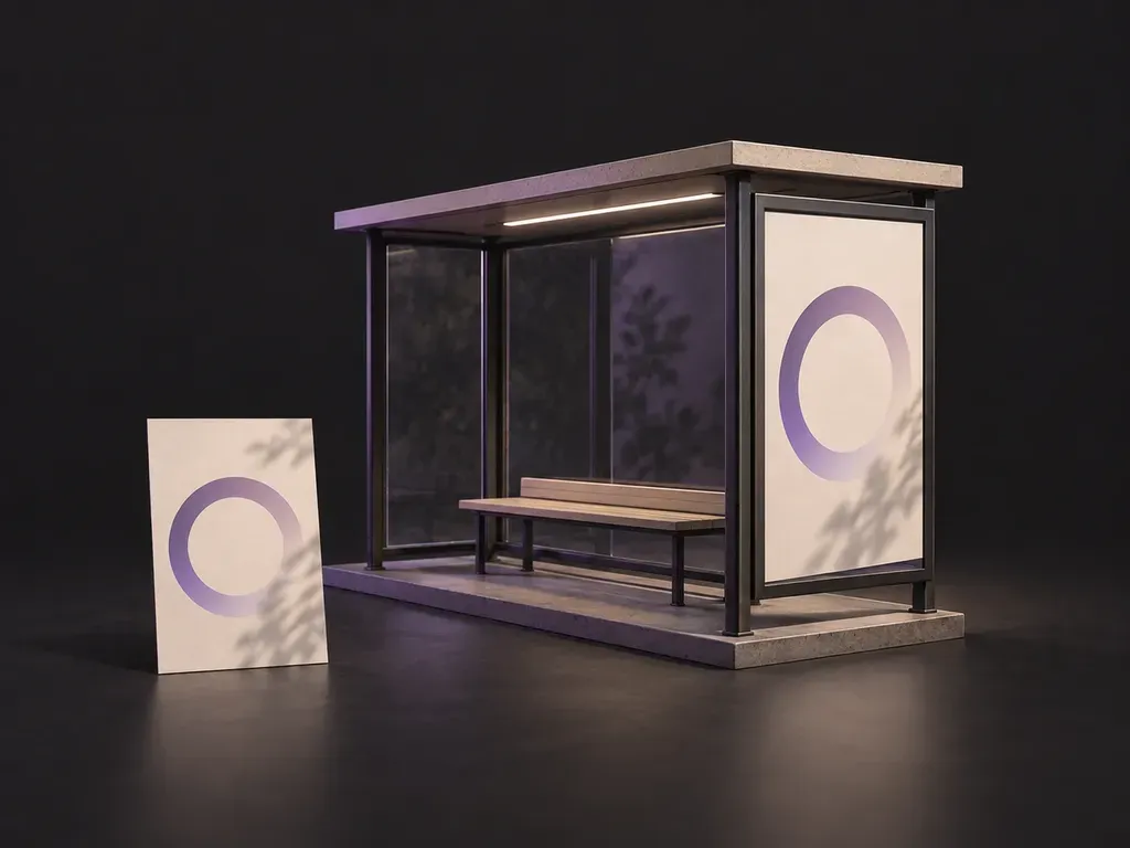 Bus shelter mockup