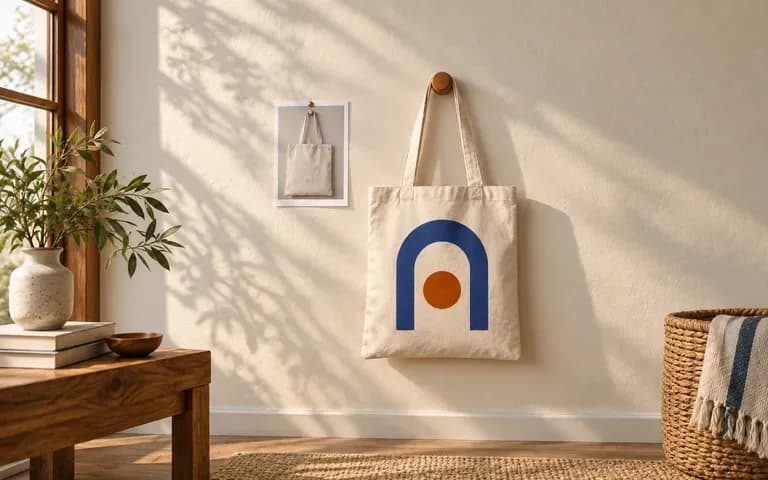 A canvas tote preview based on a supplied bag image