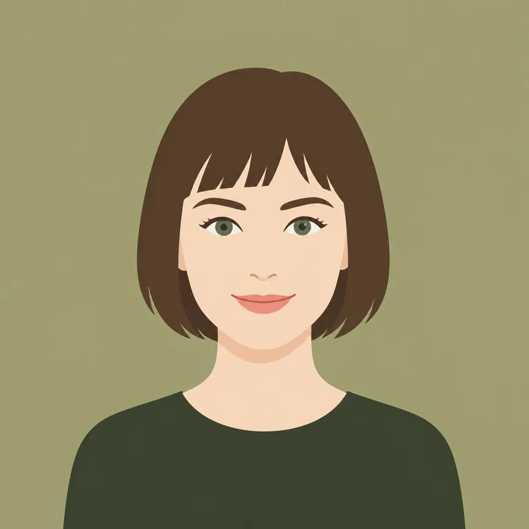 A flat minimal vector avatar on a plain background