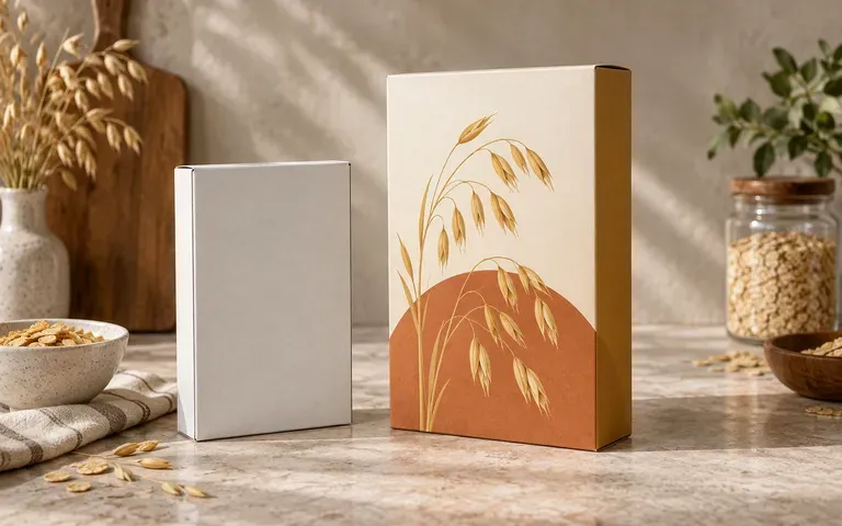 A cereal packaging concept based on a supplied box reference