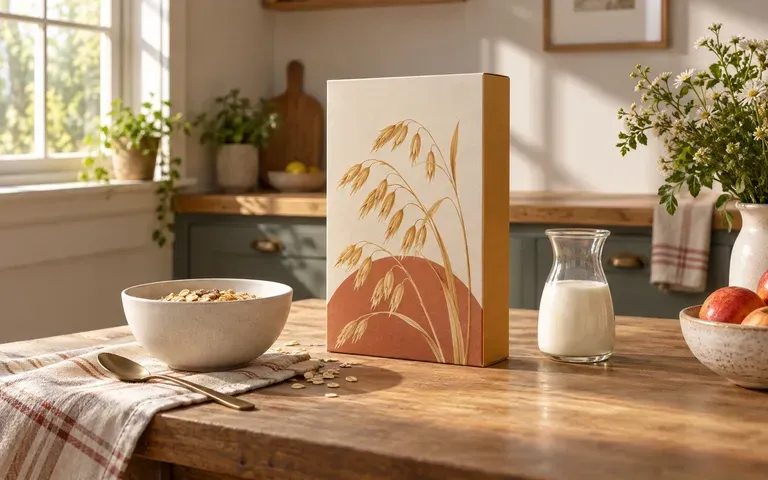 A breakfast scene prepared for a cereal campaign concept