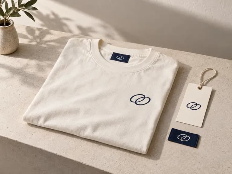 Portfolio Brand Sets: a clothing identity presented through its finished design assets