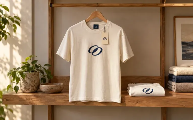 An apparel brand set presented in a retail setting