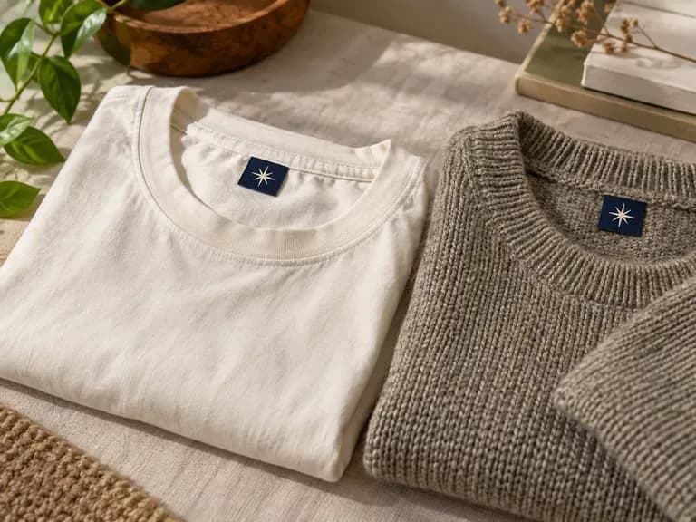 Collection Detail Proposals: small branding applications in an apparel presentation