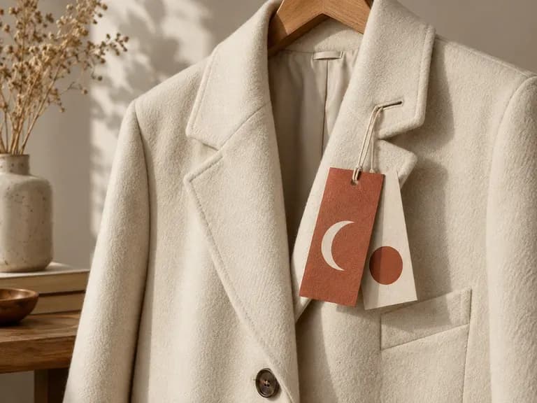 Jacket Tag Concepts: a hang tag applied to an outerwear reference