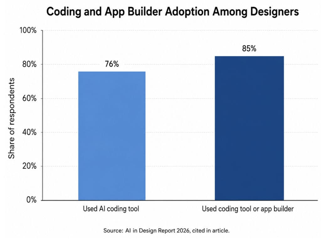 coding and app builder adoption among designers